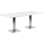 Table Stan H76 180x90 - blanc & inox