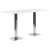 Table haute Stan H112 180x90 - blanc & inox