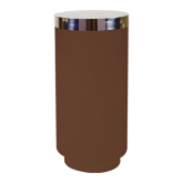 Stèle krome ronde H110 Dia50 cm - Chocolat