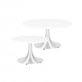 Tables basses Stacy rondes - blanc