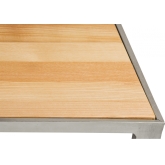 Table Kadra H45 150x50 - bois & chrome